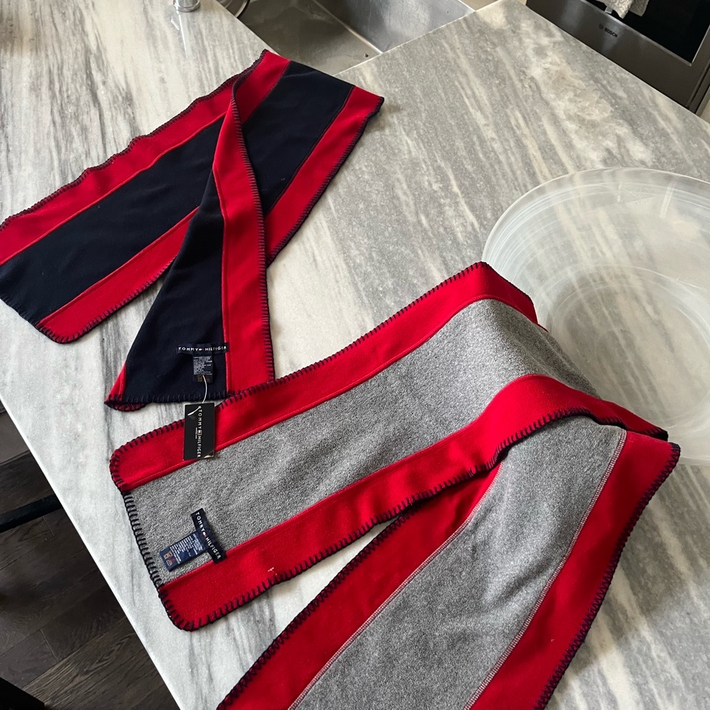 COPY - Vintage Tommy Hilfiger, polar fleece scarves, a pair of two new with tag…